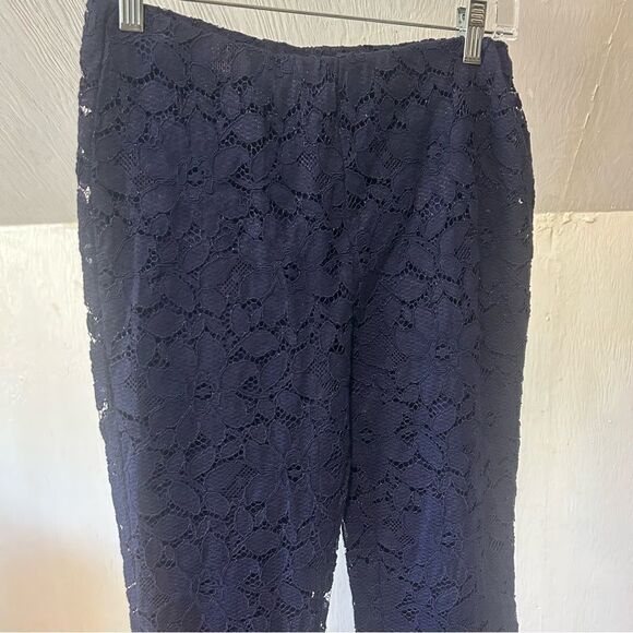 Revolve Free People Disco Lace Indigo Wild Laces Pull On Flare Pants - Picture 6 of 8